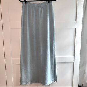 ST. JOHN EVENING - Light Blue Knit Long Skirt